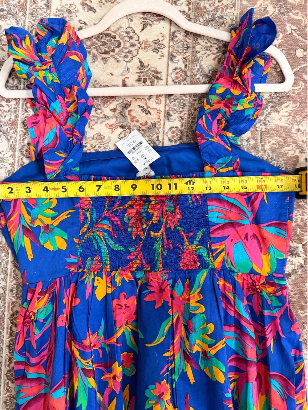 NWT J. Crew 100% Cotton Tropical Floral Midi Dress - Picture 7 of 9